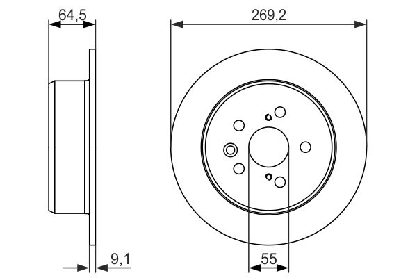 BOSCH BOS0986479336 féktárcsa