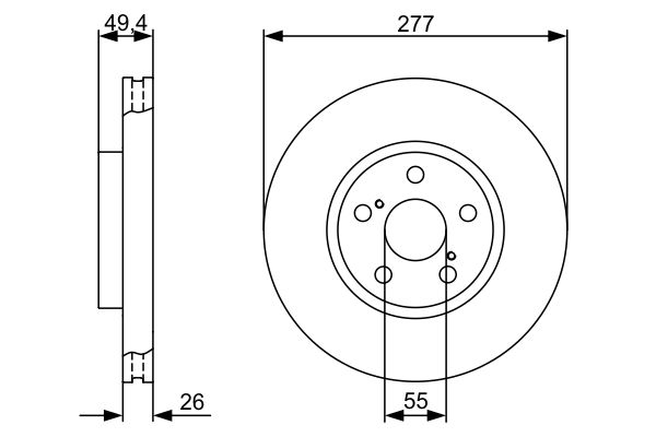 BOSCH 227 344 0 986 479 340 - Féktárcsa