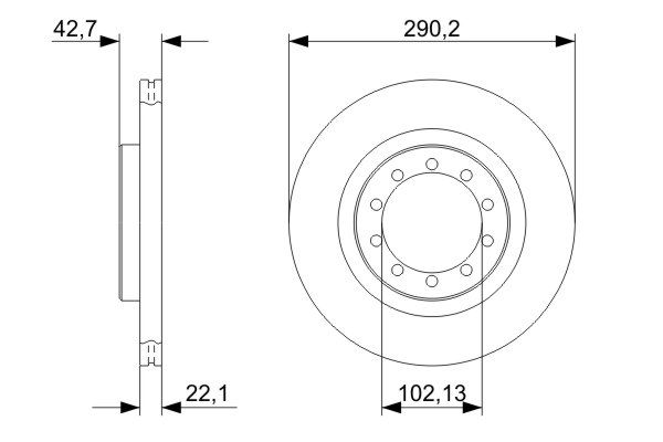 BOSCH 0986479343 Féktárcsa