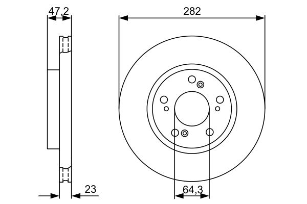 BOSCH BOS0986479365 féktárcsa