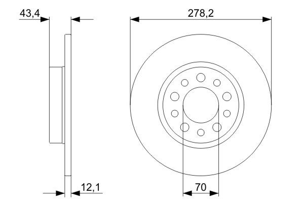 BOSCH BOS0986479378 féktárcsa