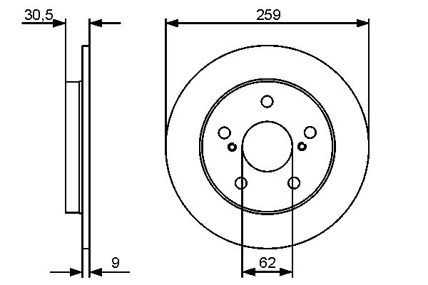 BOSCH 0986479418 Féktárcsa