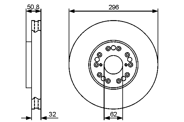 BOSCH BOH0986479429 Féktárcsa