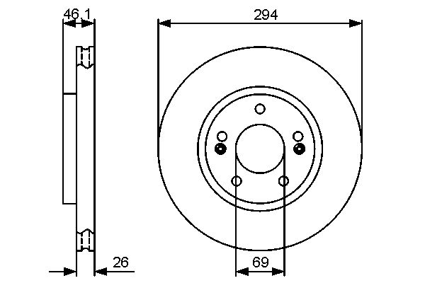 BOSCH 0986479434 Féktárcsa