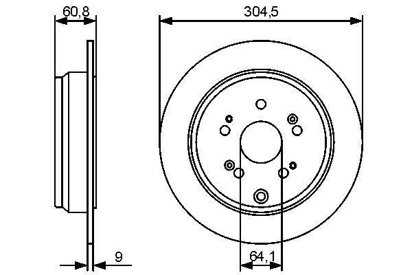 BOSCH 0986479449 Féktárcsa