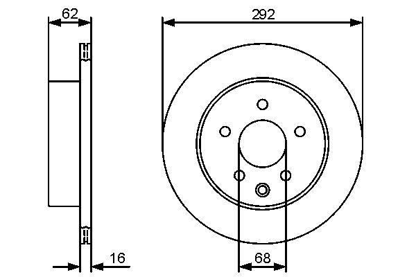 BOSCH 0986479C12 Féktárcsa