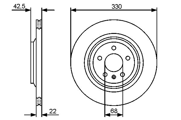 BOSCH 0986479457 Féktárcsa