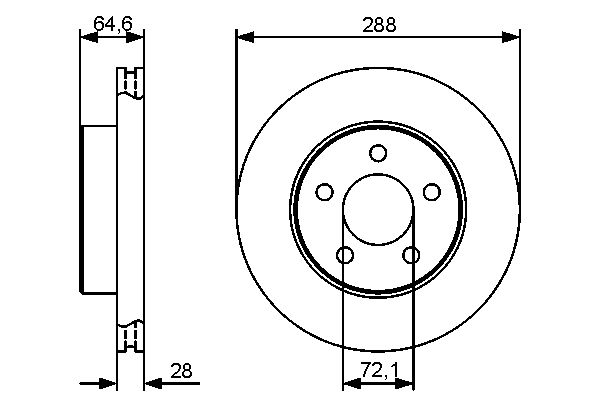 BOSCH BOS0986479461 féktárcsa