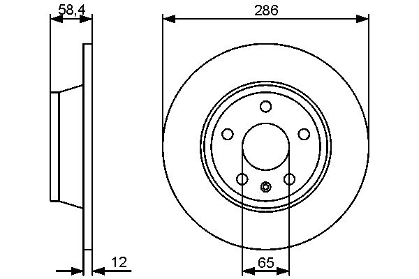 BOSCH 0986479465 Féktárcsa