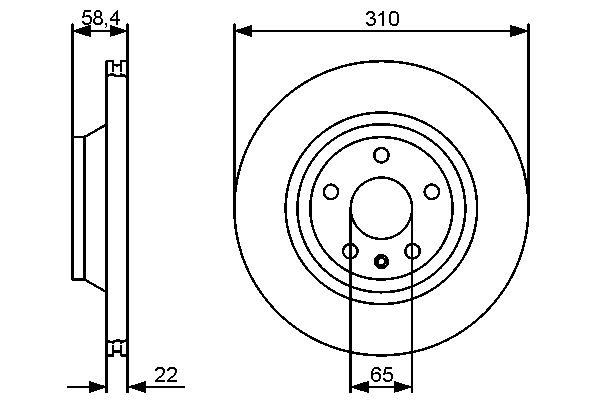 BOSCH 0986479466 Féktárcsa