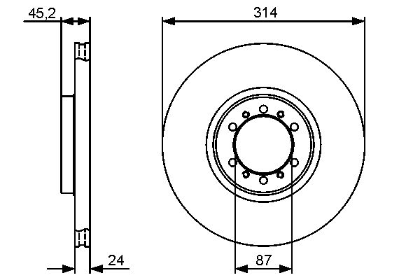 BOSCH BOS0986479469 féktárcsa