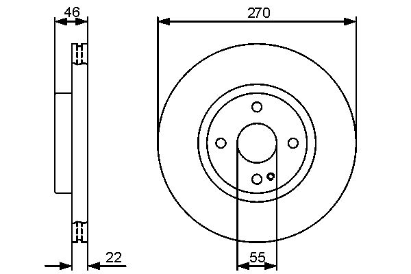 BOSCH 0986479472 Féktárcsa