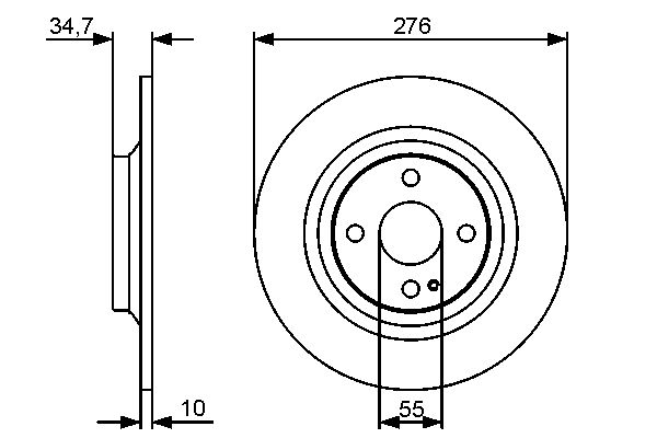 BOSCH 0986479473 Féktárcsa