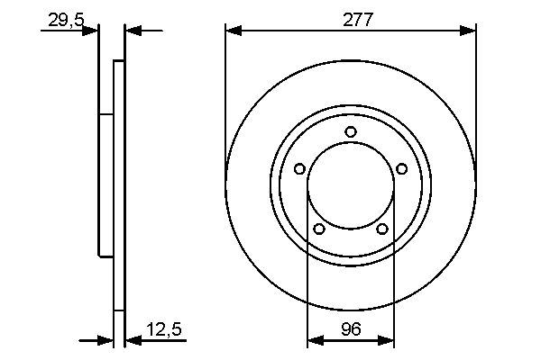 BOSCH 0986479487 Féktárcsa