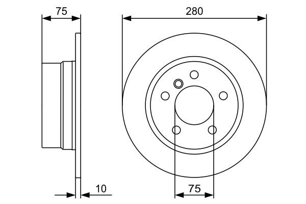 BOSCH 0986479494 Féktárcsa