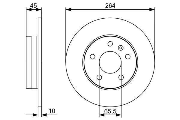 BOSCH 1002906439 0986479516 - Hátsó féktárcsa