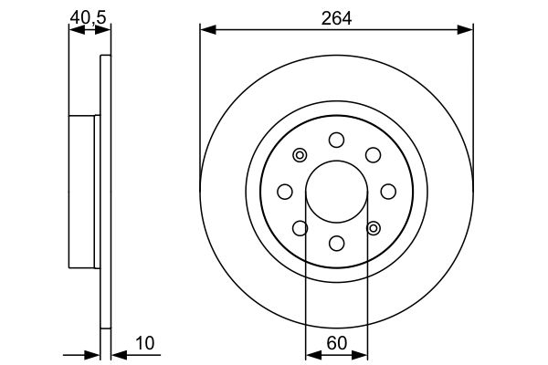 BOSCH 0986479517 Féktárcsa