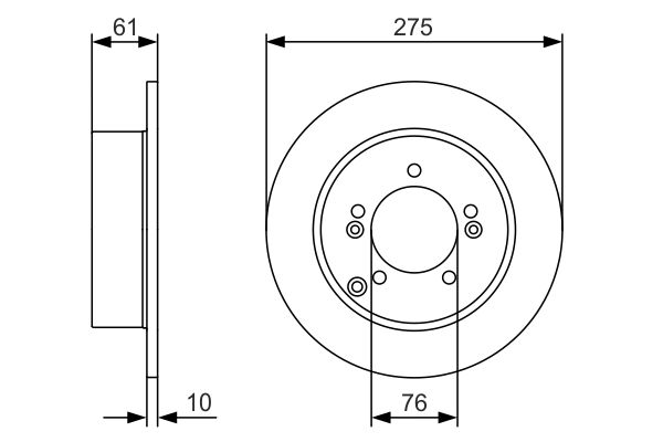 BOSCH 0986479525 Féktárcsa