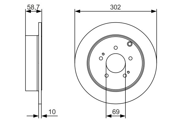 BOSCH BOH0986479532 Féktárcsa
