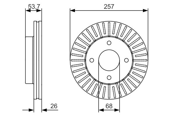 BOSCH 0986479535 Féktárcsa