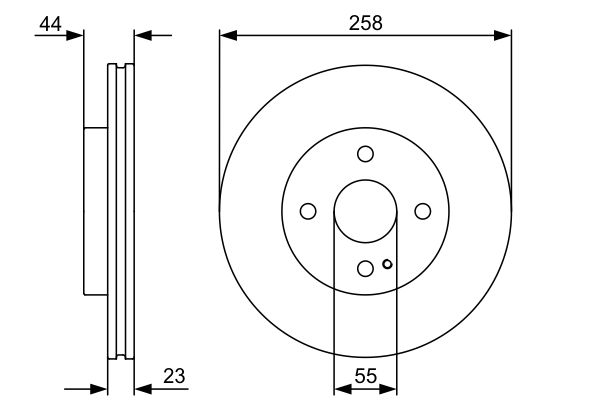 BOSCH 1001774229 0986479541 - Első féktárcsa