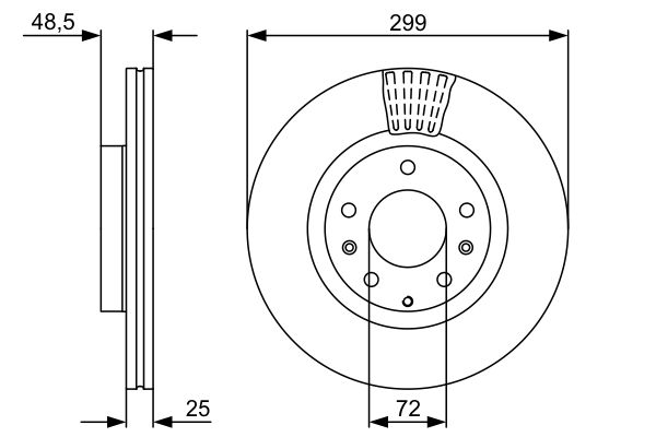 BOSCH 0986479542 Féktárcsa