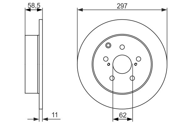 BOSCH 0986479574 Féktárcsa