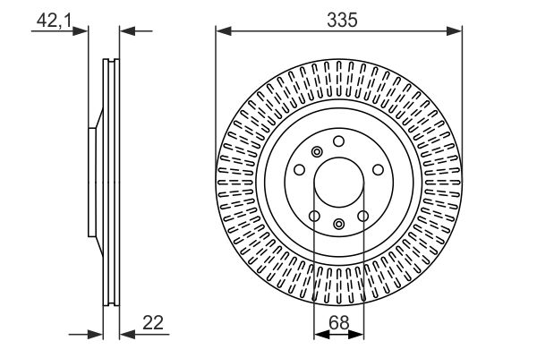 BOSCH 0986479591 Féktárcsa