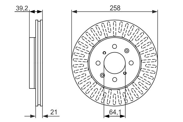 BOSCH 0986479594 Féktárcsa