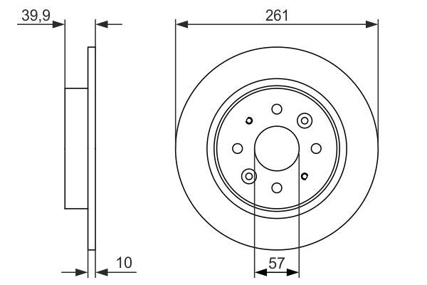 BOSCH 0986479597 Féktárcsa