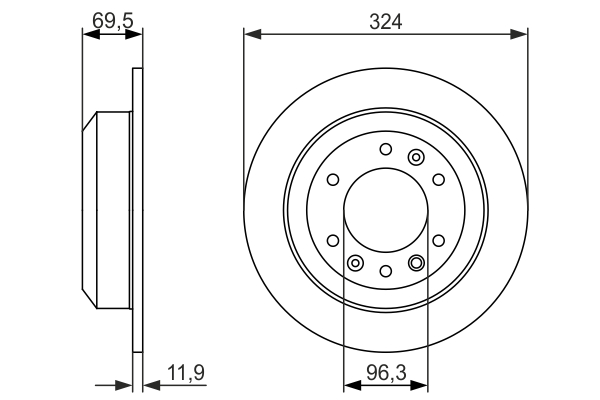 BOSCH BOH0986479598 Féktárcsa