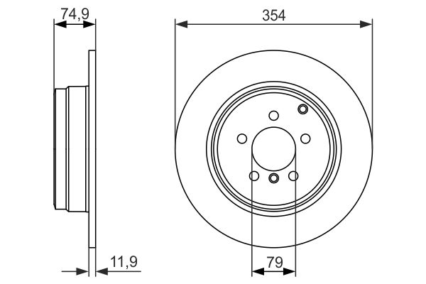 BOSCH BOS0986479612 féktárcsa