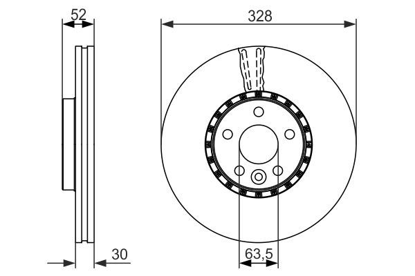 BOSCH 0986479621 Féktárcsa