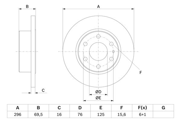 BOSCH BOS0986479638 féktárcsa