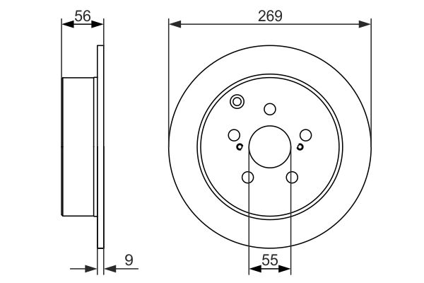 BOSCH 0986479658 Féktárcsa