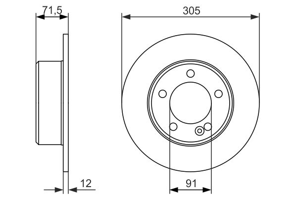 BOSCH BOS0986479714 féktárcsa