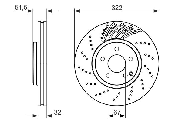 BOSCH 0986479720 Féktárcsa