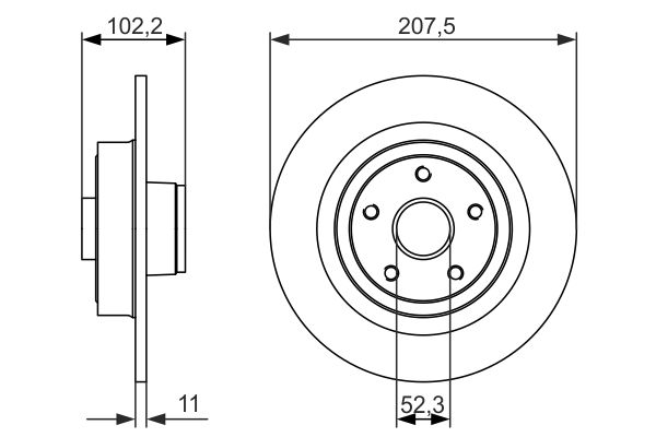 BOSCH 0986479724 Féktárcsa