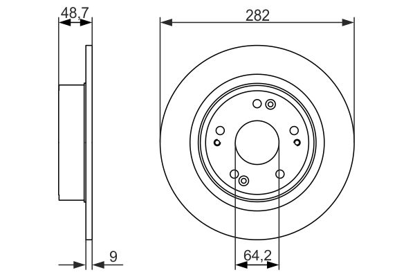 BOSCH 0986479738 Féktárcsa