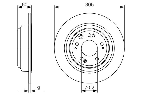 BOSCH 0986479740 Féktárcsa