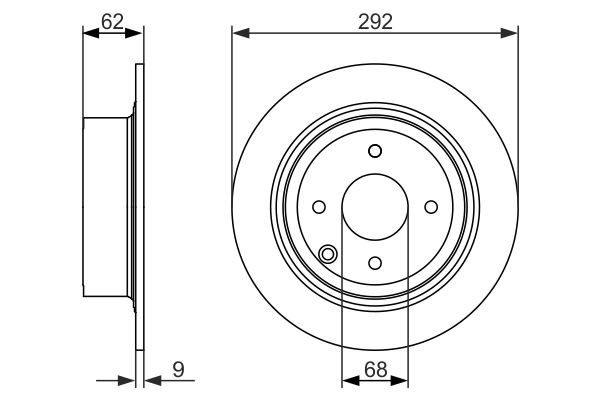 BOSCH 0986479742 Féktárcsa