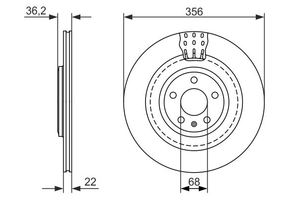 BOSCH 0986479749 Féktárcsa