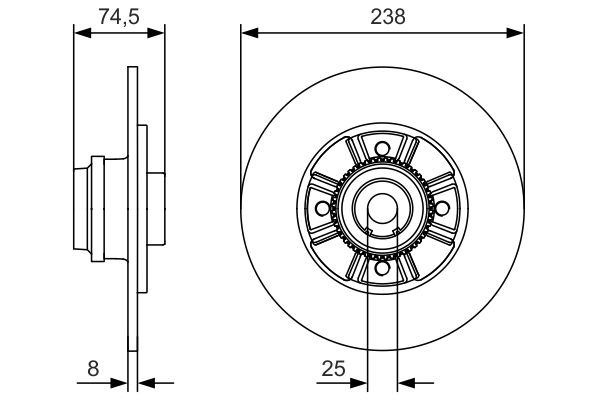 BOSCH BOS0986479759 féktárcsa