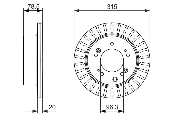 BOSCH 0986479793 Féktárcsa