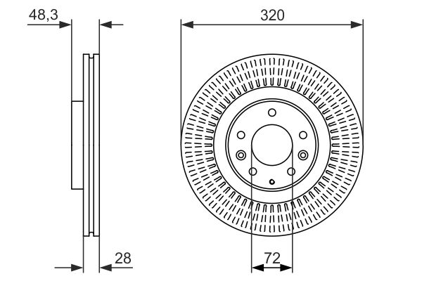 BOSCH BOS0986479795 féktárcsa