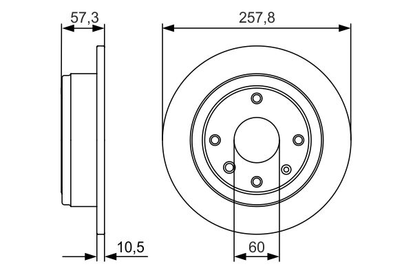 BOSCH BOS0986479985 féktárcsa