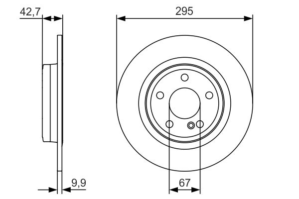 BOSCH 0986479A04 Féktárcsa