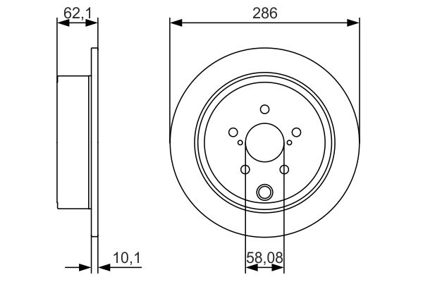 BOSCH BOS0986479A10 féktárcsa