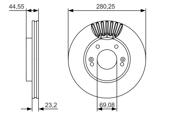 BOSCH 0986479A12 Féktárcsa