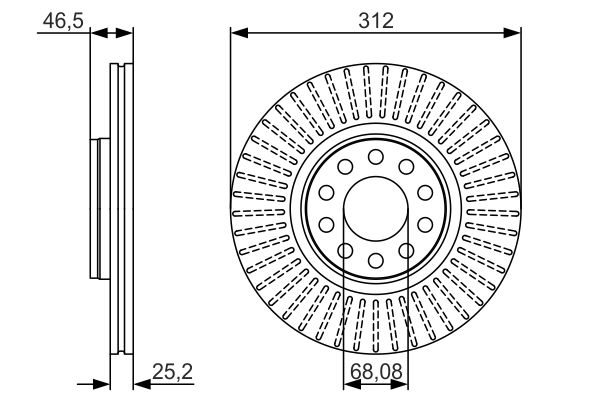 BOSCH 0986479A30 Féktárcsa